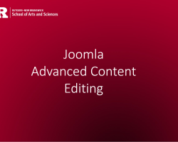 Advanced Content Editing